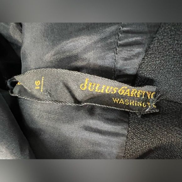 Donald Brooks for Garfinckel’s Black Wool Gown – Size 8 - Picture 10 of 14